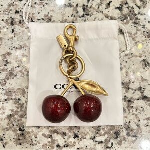 $95 Coach Red Cherry Bag Charm Keychain